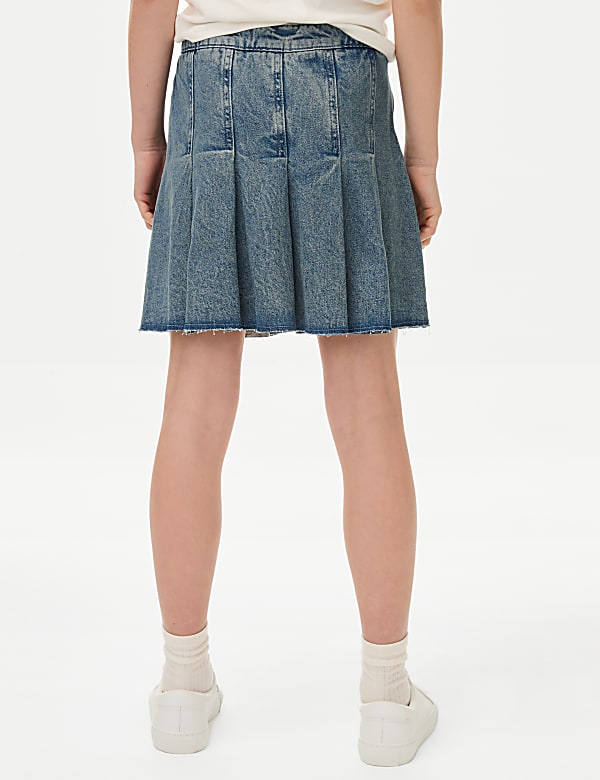 Denim Pleated Skirt (6-16 Yrs)