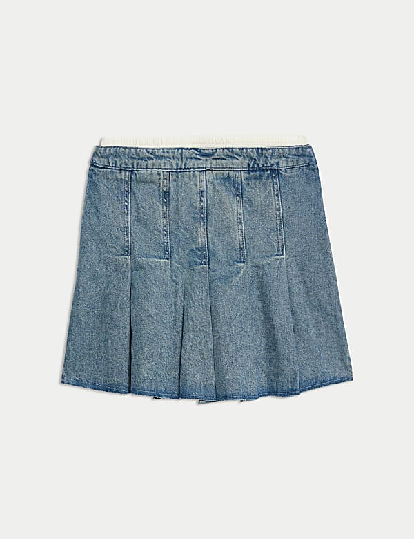 Plisseerrock aus Denim (6–16 J.) - AT