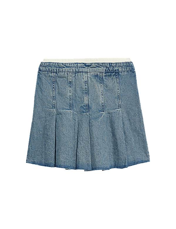 Denim Pleated Skirt (6-16 Yrs)