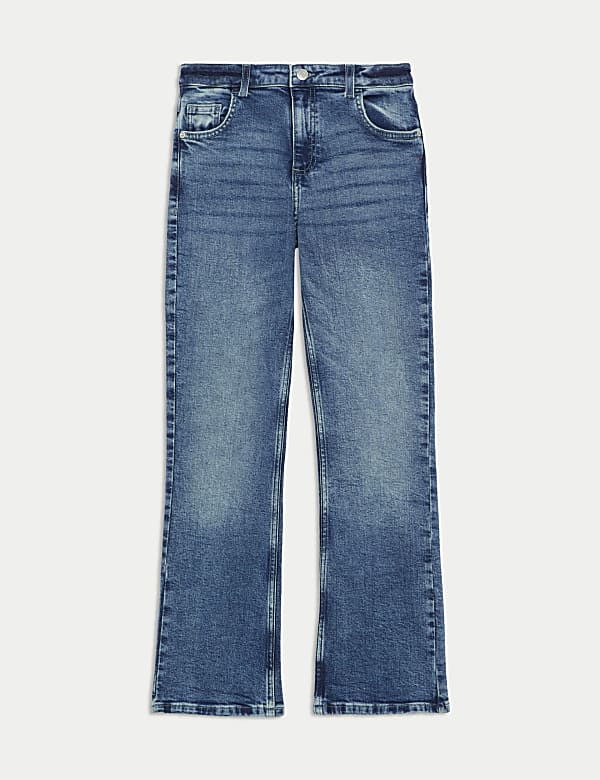 Jeans en denim de corte est&aacute;ndar acampanados (6-16 a&ntilde;os) - US