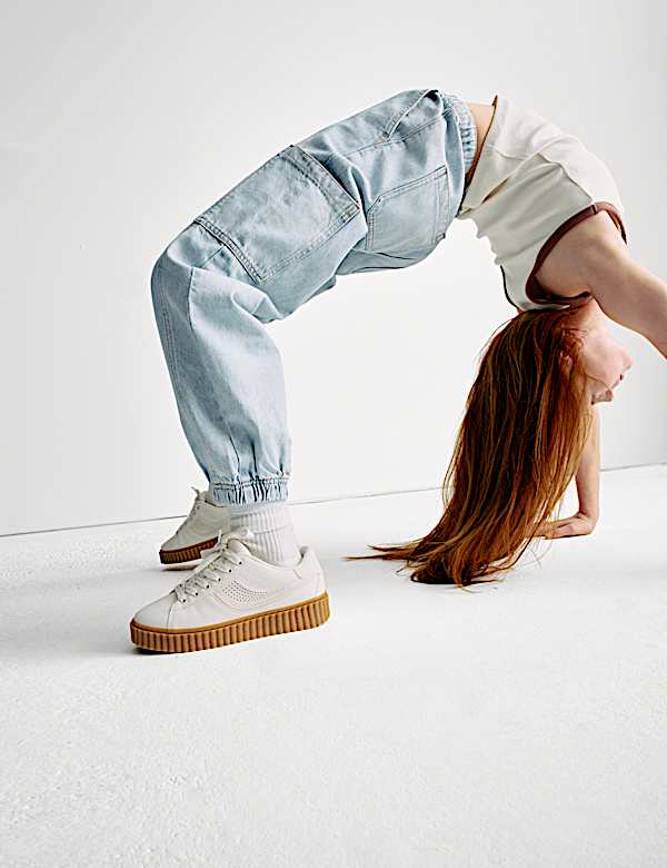 Cuffed Denim Cargo Jeans (6-16 Yrs) - JP