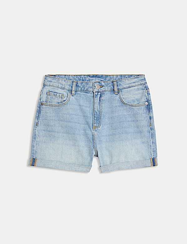 Denim Mom Shorts aus reiner Baumwolle (6–16 J.) - AT