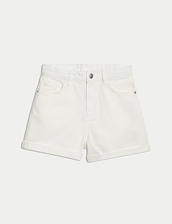 Mom Pure Cotton Denim Shorts (6-16 Yrs) - IT