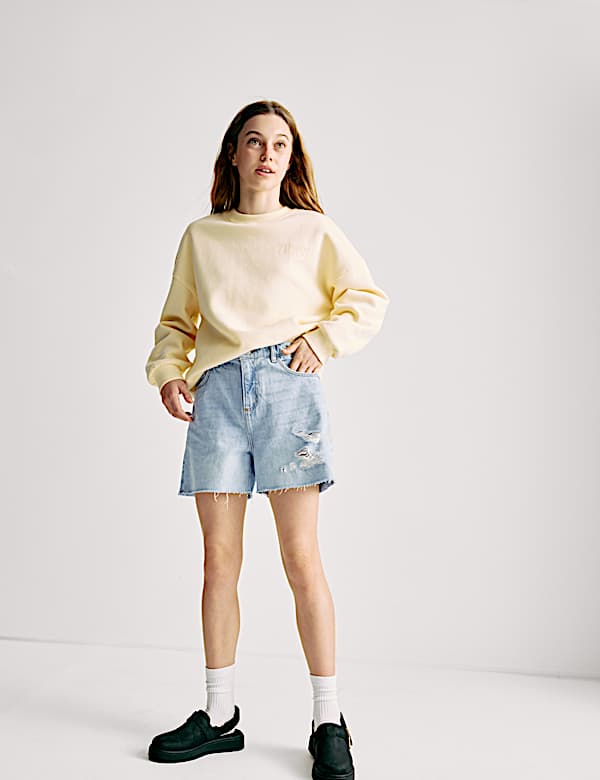 Pure Cotton Relaxed Denim Shorts (6-16 Yrs) - JO