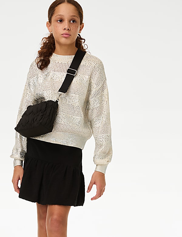 Katoenrijke rok met ruches (6-16 jaar) - BE