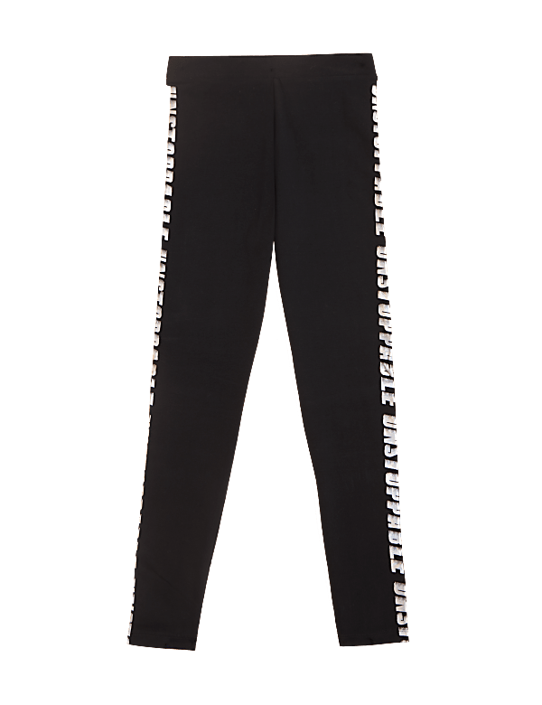 Cotton Rich Unstoppable Slogan Leggings (6-16 Yrs)