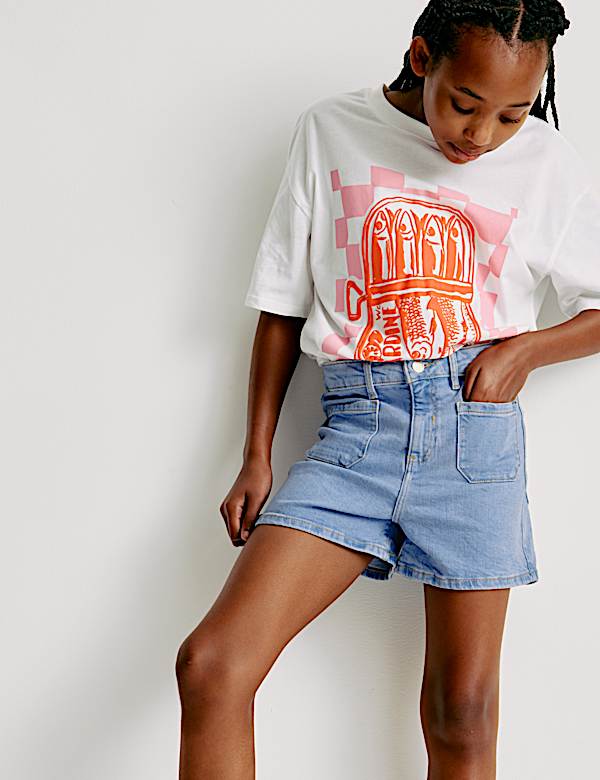 Short en jean de coton (du 2 au 16 ans) - LU