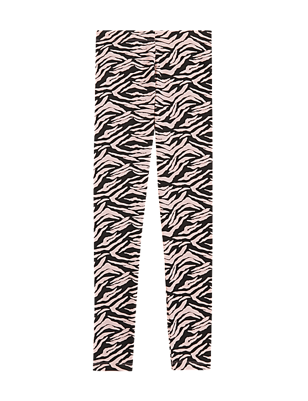 Cotton Rich Zebra Print Leggings (6-16 Yrs)
