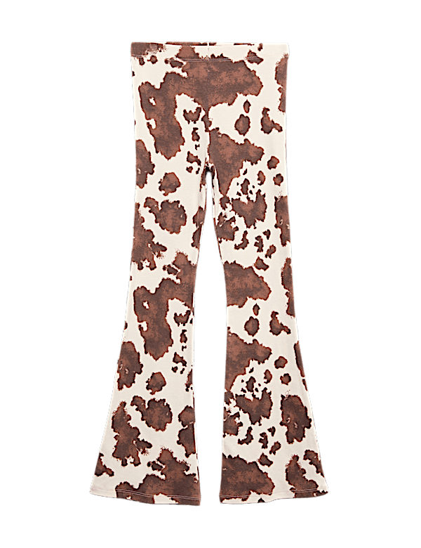 Cotton Rich Pony Print Flared Leggings (2-16 Yrs)