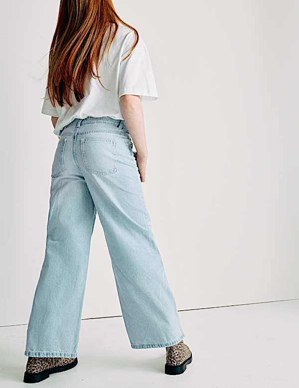 Wide Leg Denim Diamante Jeans (6-16 Yrs) - DE