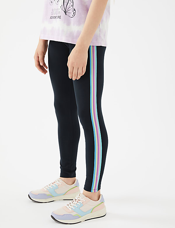 Cotton Rich Side Stripe Leggings (6-16 Yrs)