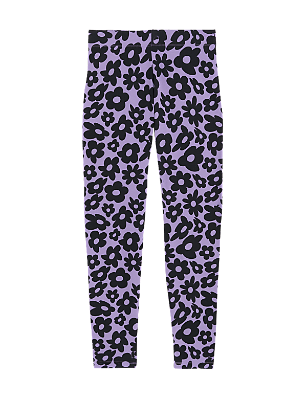 Cotton Rich Floral Leggings