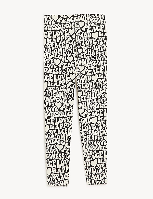Skinny Cotton Rich Retro Print Leggings