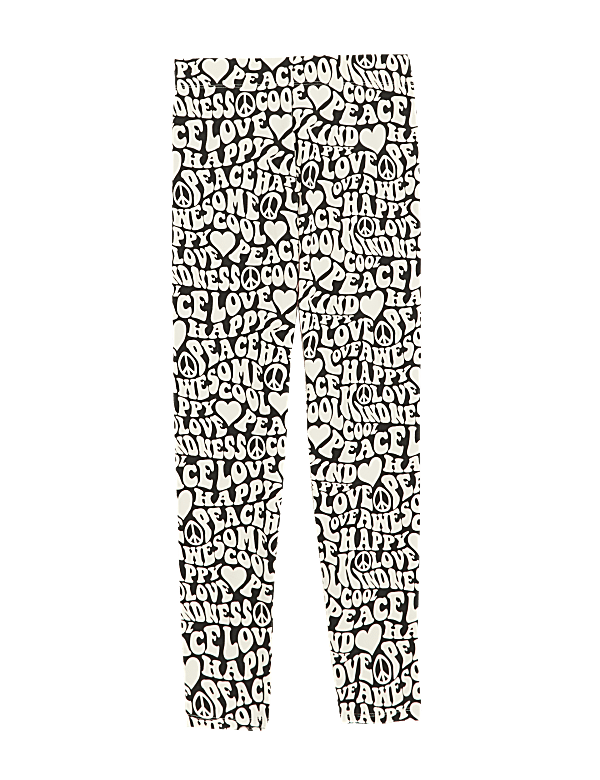 Skinny Cotton Rich Retro Print Leggings