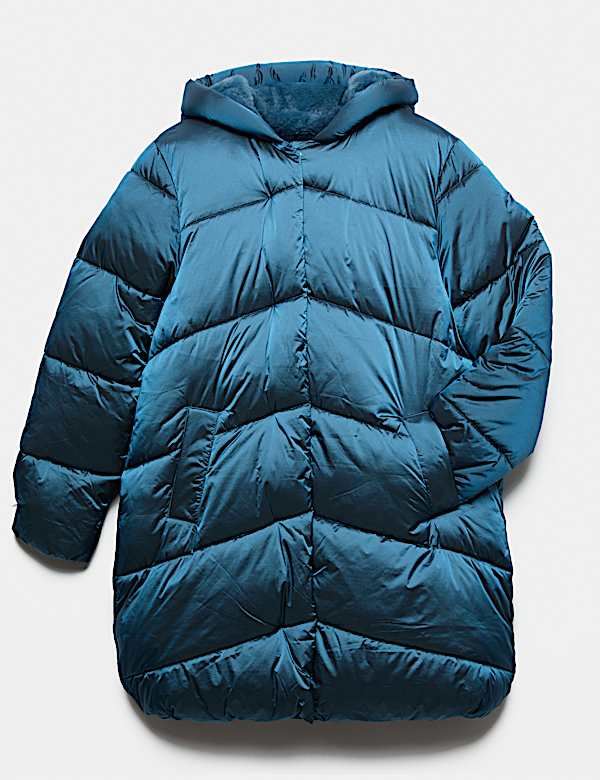 Metallic Long Line Padded Coat (6-16 Yrs) - SE