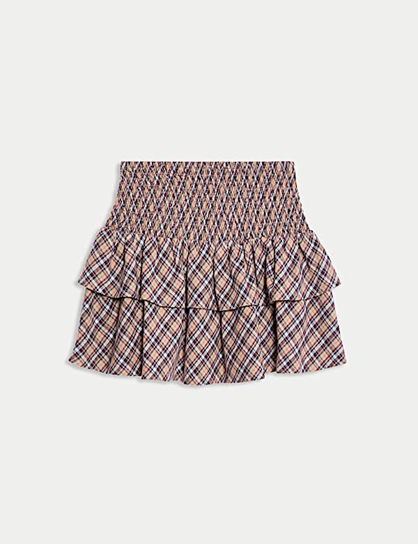 Zuiver katoenen, geruite rara-rok (6-16 jaar) - NL