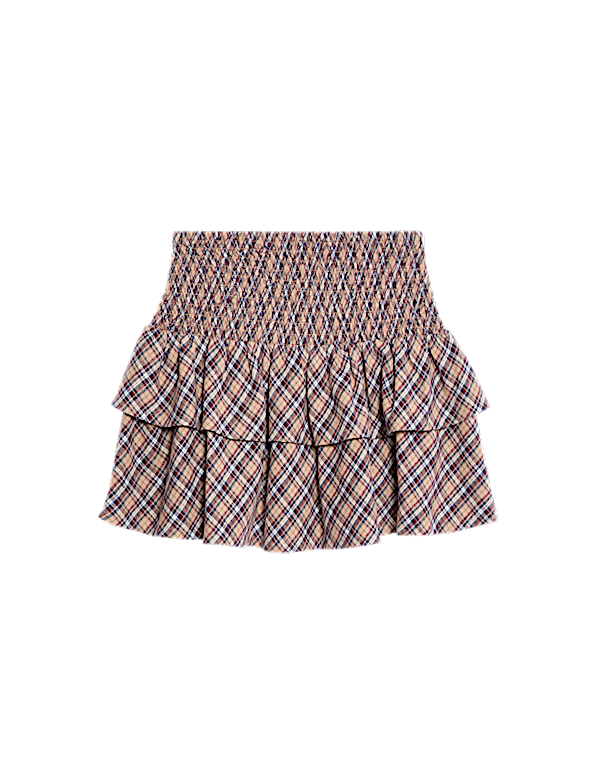 Pure Cotton Check Rara Skirt