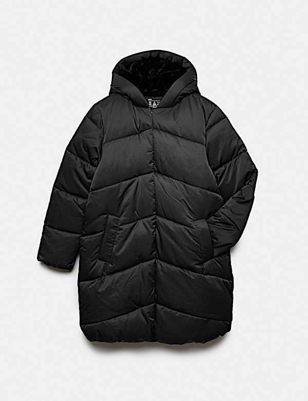 Longline Padded Hooded Jacket (6-16 Yrs)