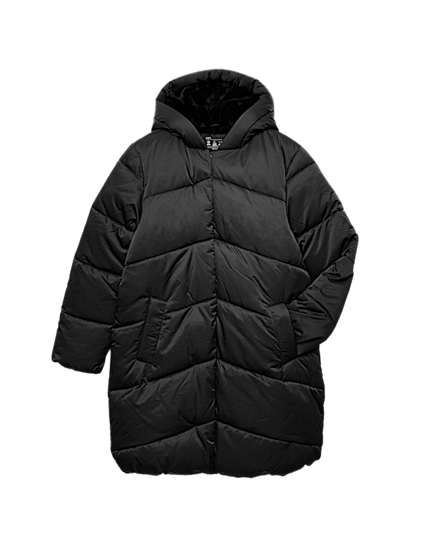 Longline Padded Hooded Jacket (6-16 Yrs)