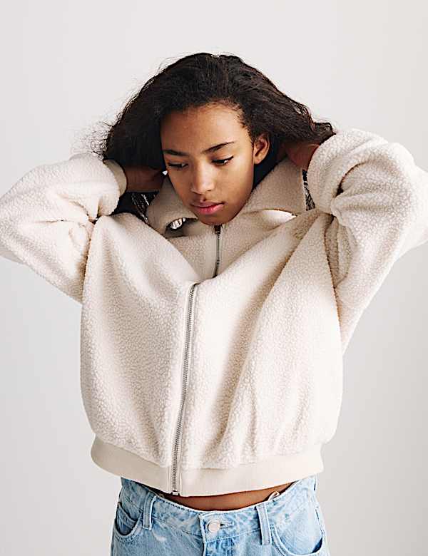 Chaqueta de borreguito con cremallera (6-16 a&ntilde;os) - ES