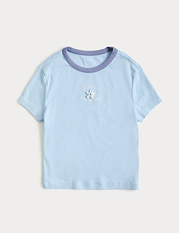 Cotton Rich Beaded Graphic T-Shirt (6-16 Yrs)