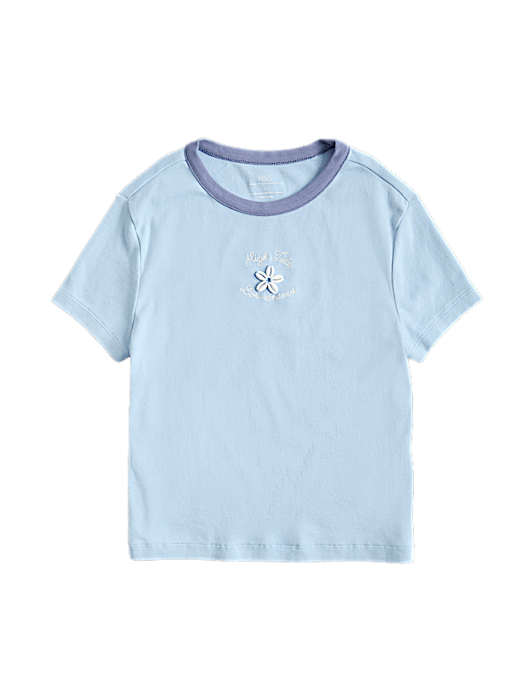 Cotton Rich Beaded Graphic T-Shirt (6-16 Yrs)