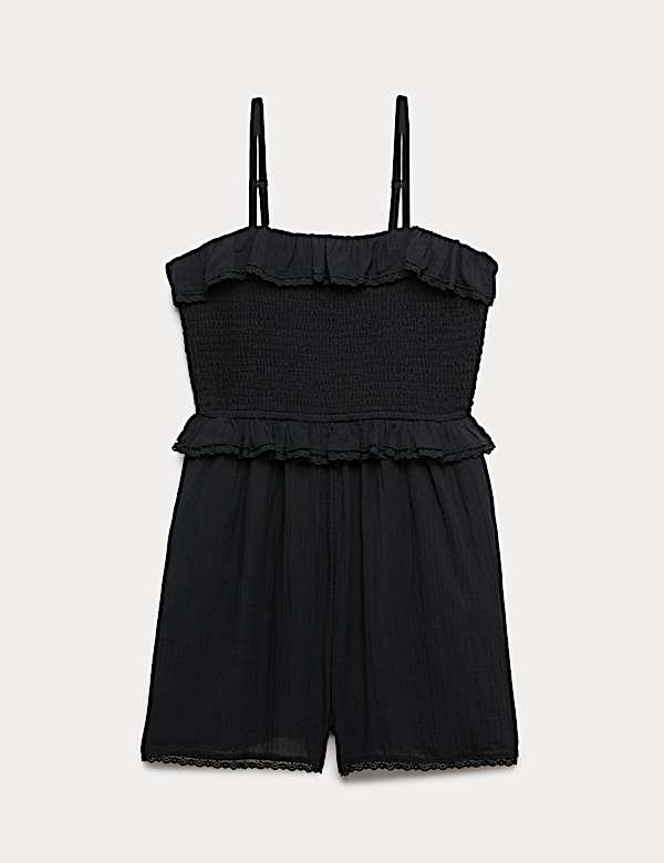 flowy black dress with sleeves Just You And I Lace Playsuit Black main image 0