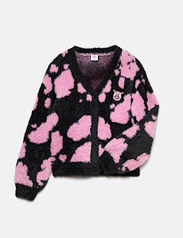 C&aacute;rdigan con insignia de Percy Pig&trade; en intarsia (6-16 a&ntilde;os) - US