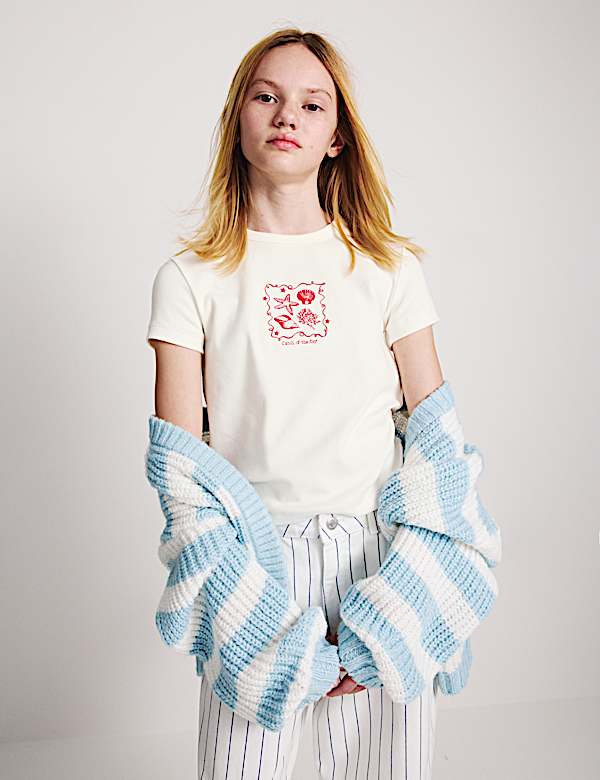 Cotton Rich Seaside Graphic T-Shirt (6-16 Yrs)