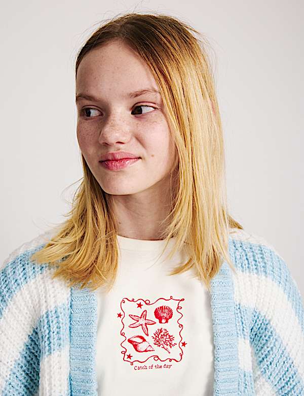 Cotton Rich Seaside Graphic T-Shirt (6-16 Yrs)