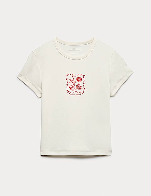Cotton Rich Seaside Graphic T-Shirt (6-16 Yrs) - LV