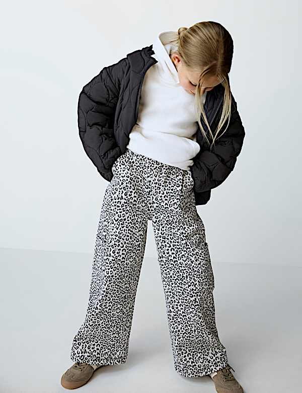 Wide Leg Animal Print Jeans (6-16 Yrs) - AU