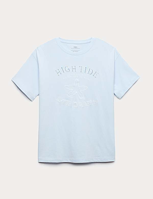 Pure Cotton High Tide Graphic T-Shirt (6-16 Yrs)