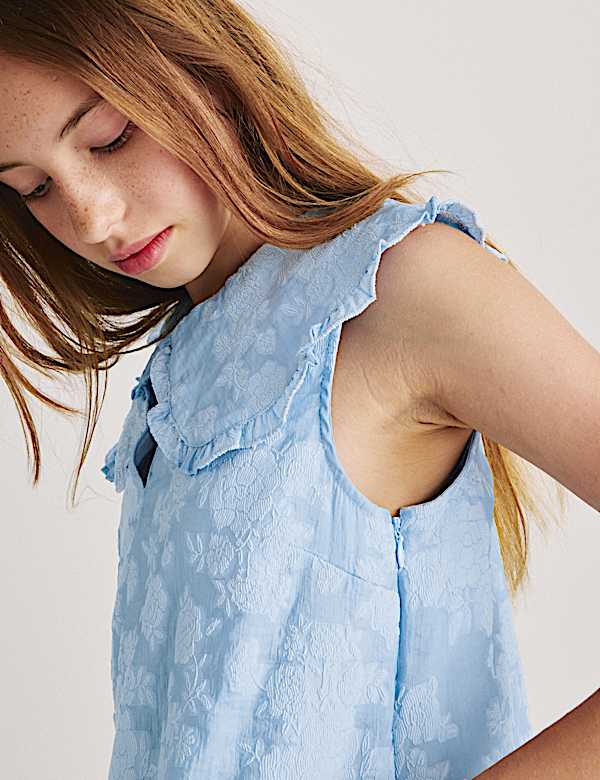 Robe en jacquard avec encolure (du 6 au 16 ans) - FR
