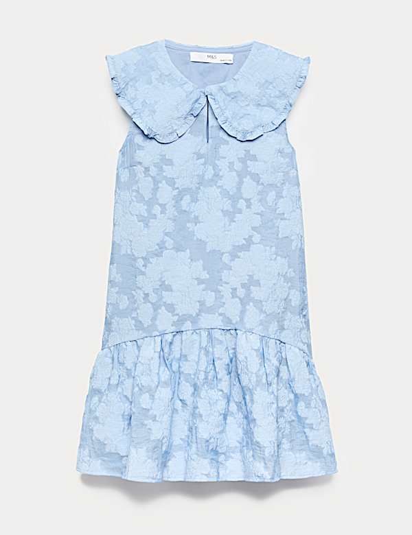 Robe en jacquard avec encolure (du 6 au 16 ans) - FR
