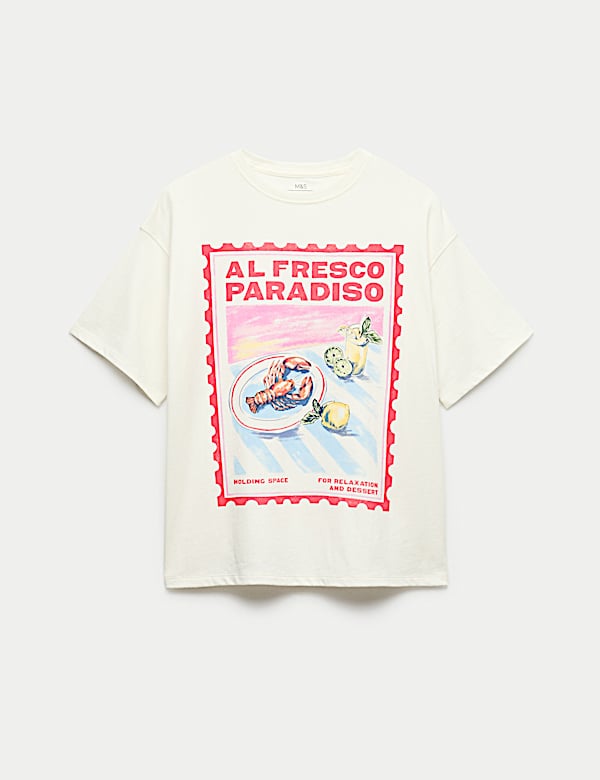 Pure Cotton Al Fresco Paradiso T-Shirt (6-16 Yrs) - TW