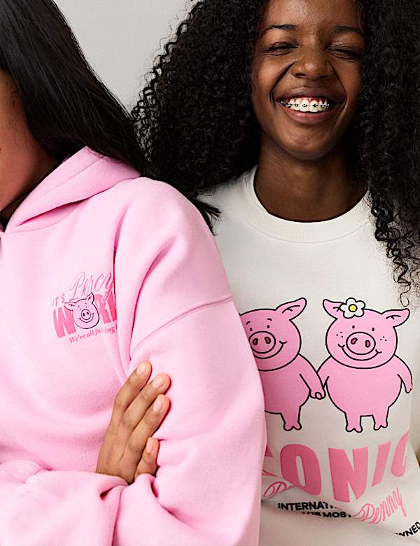 Cotton Rich Percy Pig&trade; Graphic Sweatshirt (6-16 Yrs) - IL