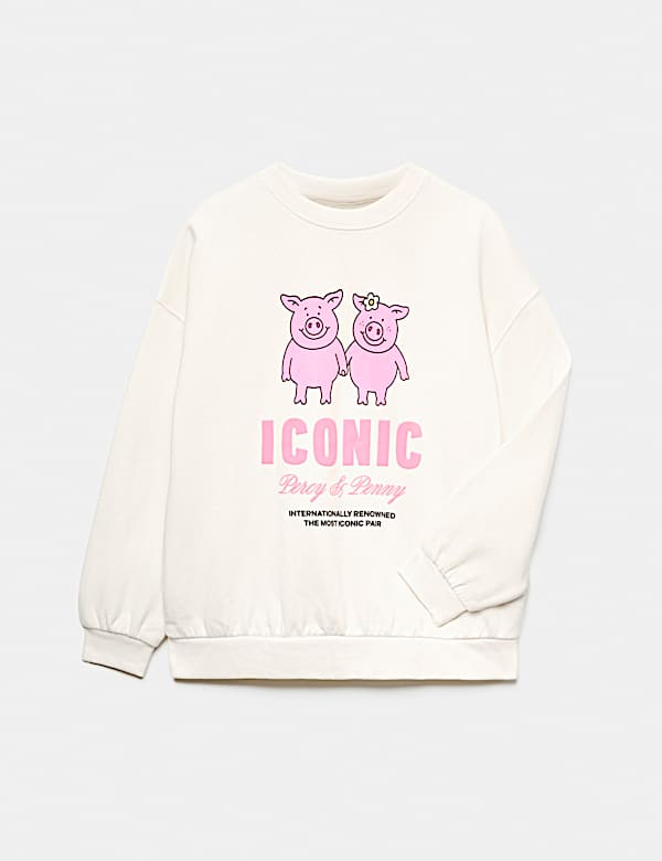 Cotton Rich Percy Pig&trade; Graphic Sweatshirt (6-16 Yrs) - IL
