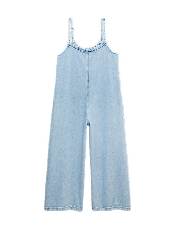 Denim Twill Wide Leg Jumpsuit (6-16 Yrs)