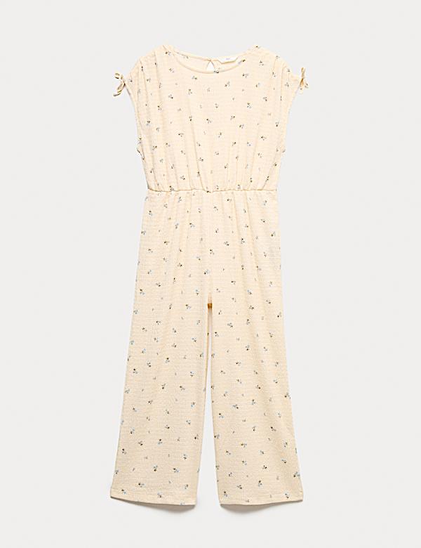 Floral Crinkle Wide Leg Jumpsuit (6-16 Yrs)