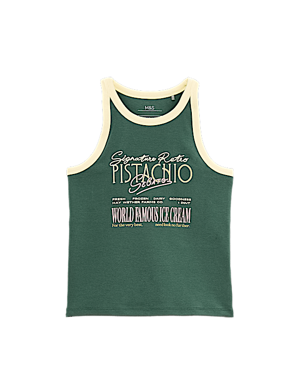 Cotton Rich Graphic Vest