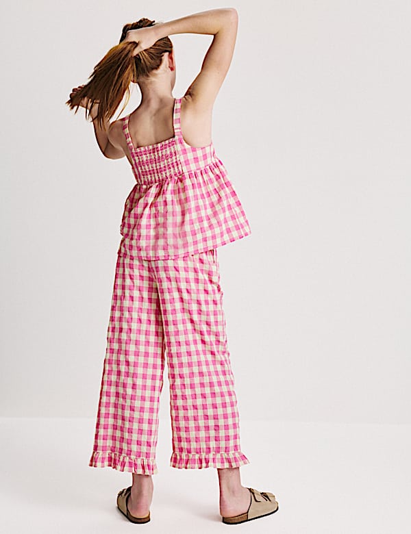 Cotton Rich Gingham Vest & Trouser Outfit (6-16 Yrs) - CH