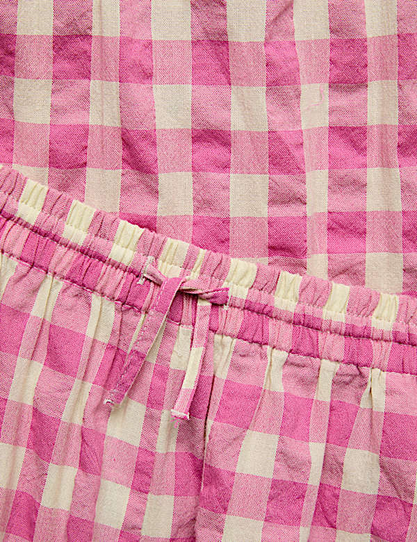 Cotton Rich Gingham Vest & Trouser Outfit (6-16 Yrs)