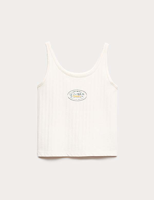 Cotton Rich Pointelle Cami Top (6-16 Yrs)