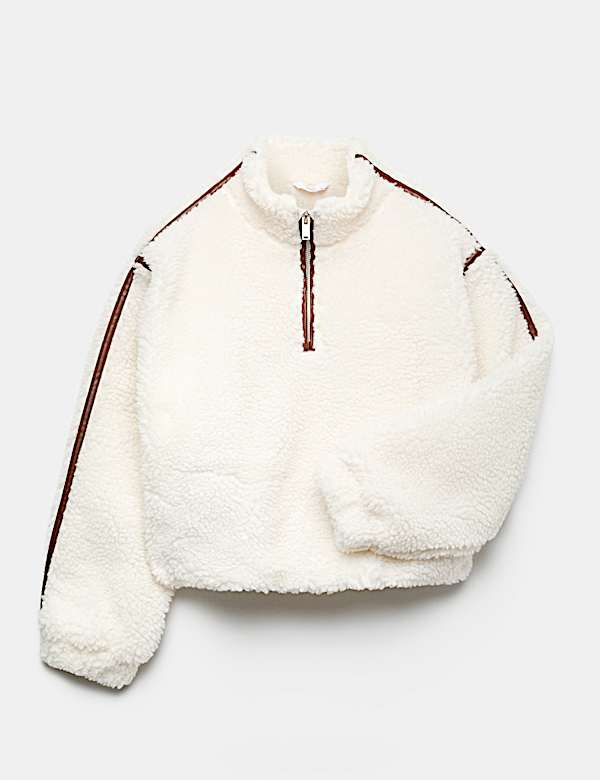 Quarter Zip Borg Fleece Sweatshirt (6-16 Yrs) - FI