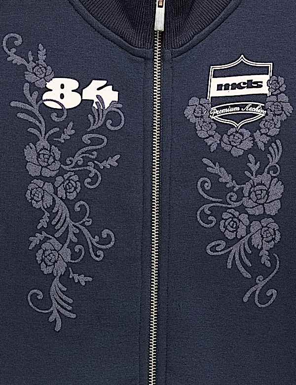 Funnel Neck Embroidered Zip Through Sweatshirt (6-16 Yrs)