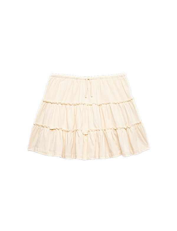 Pure Cotton Floral Tiered Skirt (6-16 Yrs)