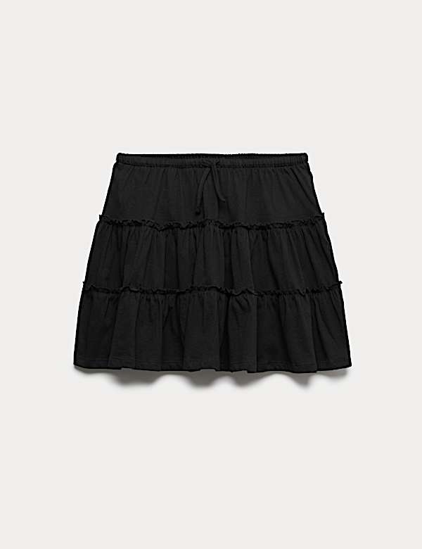 Pure Cotton Tiered Skirt (6-16 Yrs) - GR