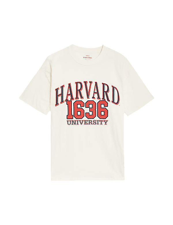 Pure Cotton Harvard Slogan T-Shirt (6-16 Yrs)