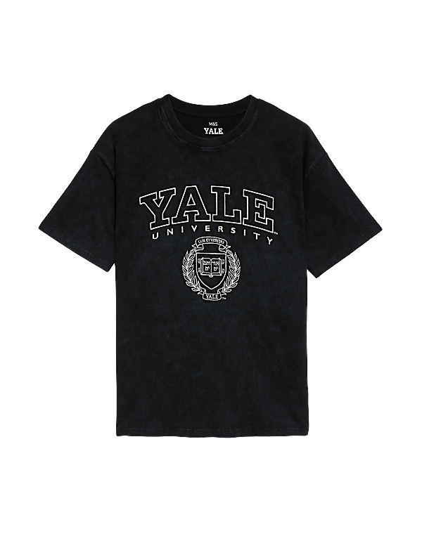 Pure Cotton Yale University Slogan T-Shirt (6-16 Yrs)